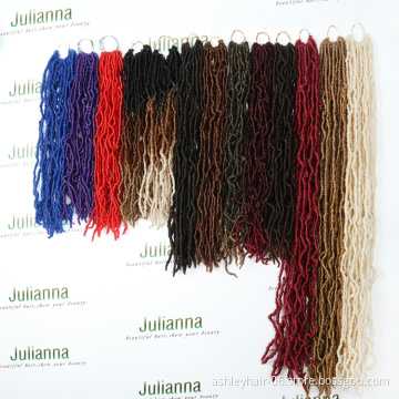 Julianna Hair 18 24 36 Inch Soft Locs New Loc Crochet Braids Black Sexy Red Synthetic Ombre Faux Extension Goddess Soft Locs